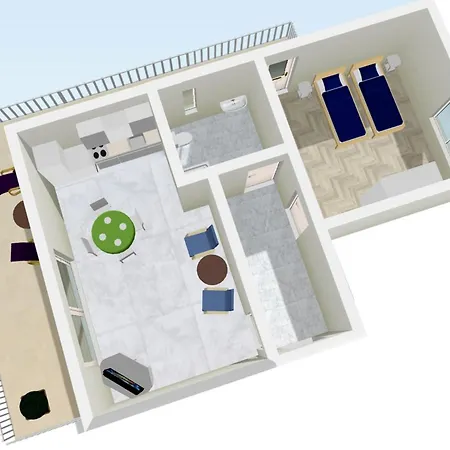 For Two Persons With Sea View In Near The Trogir